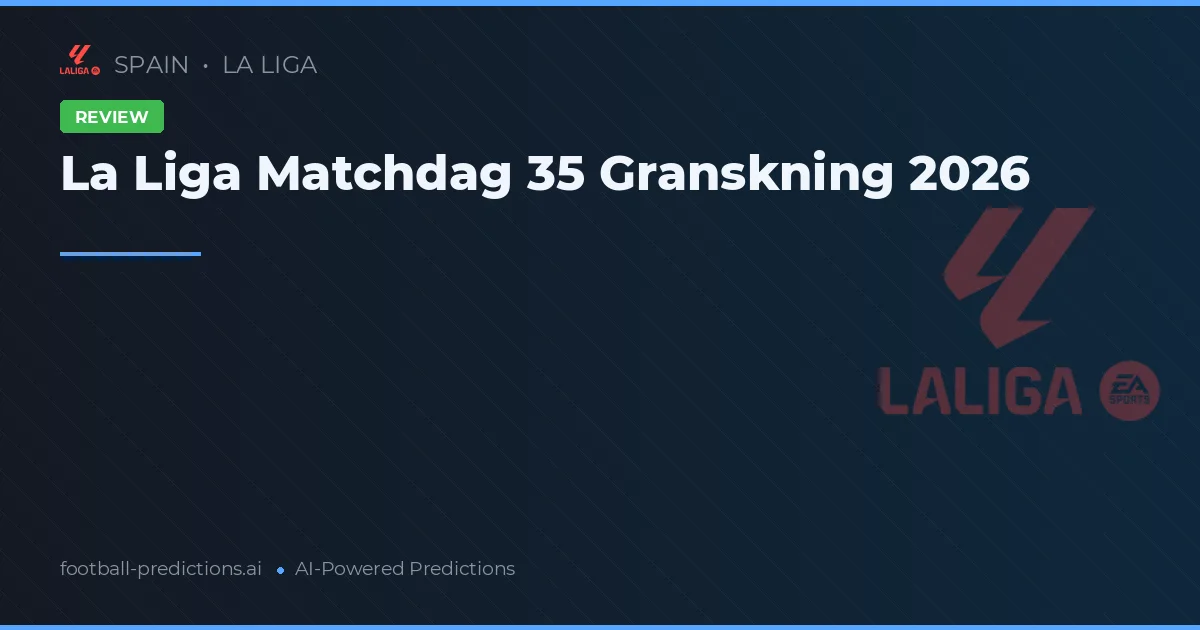 La Liga Matchdag 35 Granskning 2026