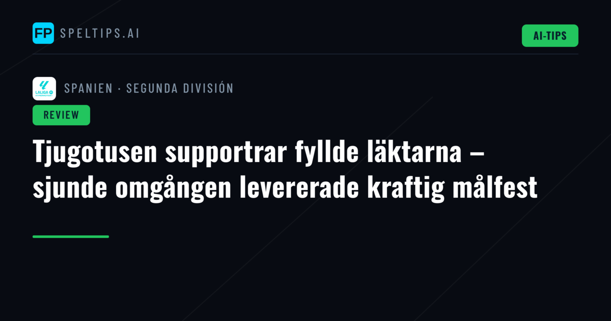 Tjugotusen supportrar fyllde läktarna – sjunde omgången levererade kraftig målfest