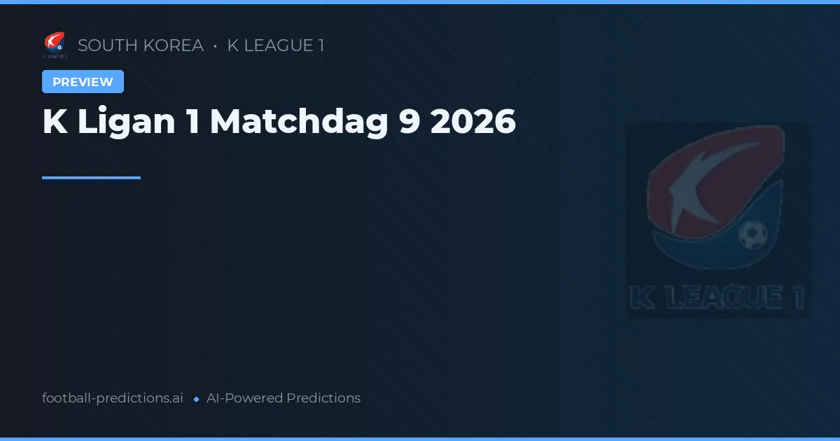 K Ligan 1 Matchdag 9 2026
