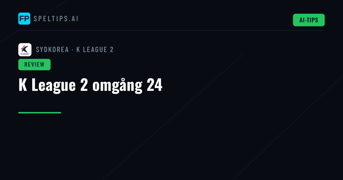 K League 2 omgång 24