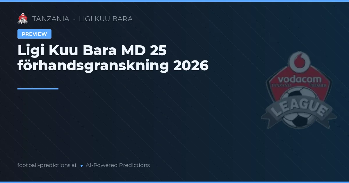Ligi Kuu Bara MD 25 förhandsgranskning 2026