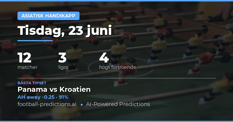 Topp AH Picks (23 Jun 2026)