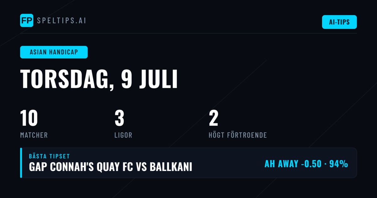 Top AH Picks för 9 juli 2026