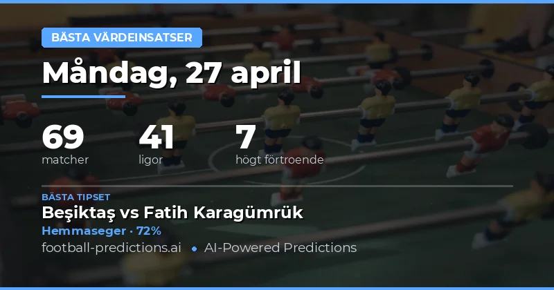 Värdebaserade Fotbollstips för Söndagen