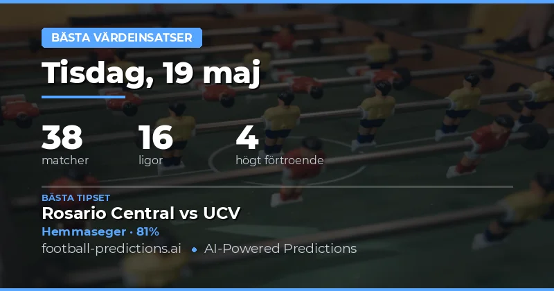 Värdespel och Analys för den 19 Maj 2026
