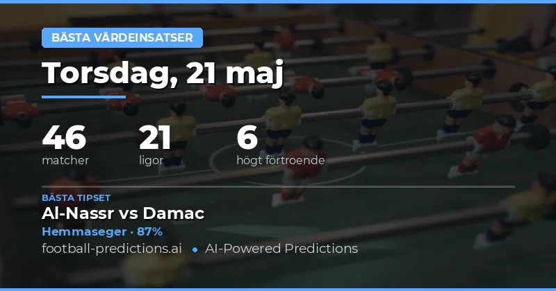Bästa värdespelen för den 21 maj 2026