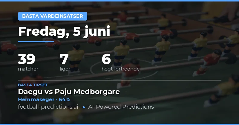 Inledning: Värdeinsatser den 5 Juni 2026