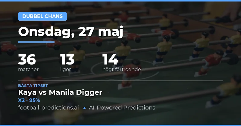 Dubbel chans förutsägelser för den 27 maj 2026
