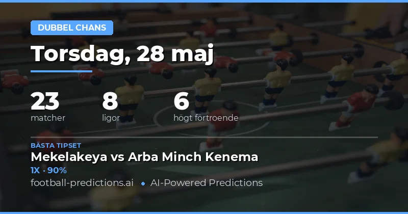 Dubbel chans tips för 28 maj 2026