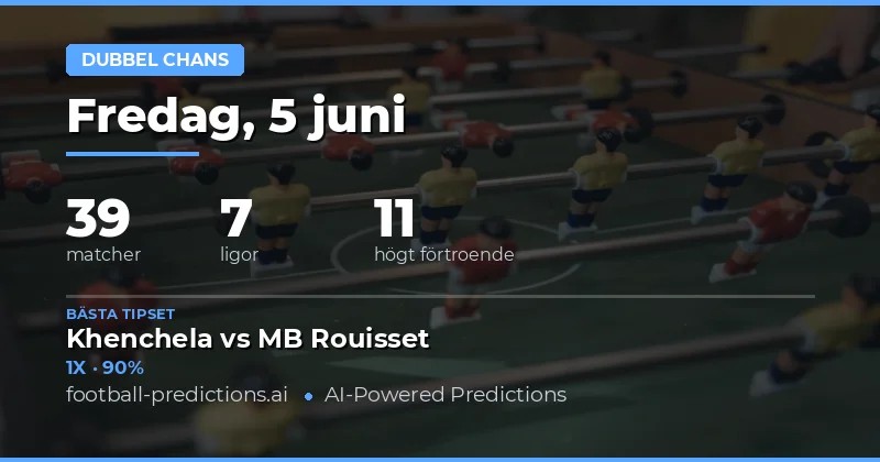 Välkommen till dagens Double Chance-analys