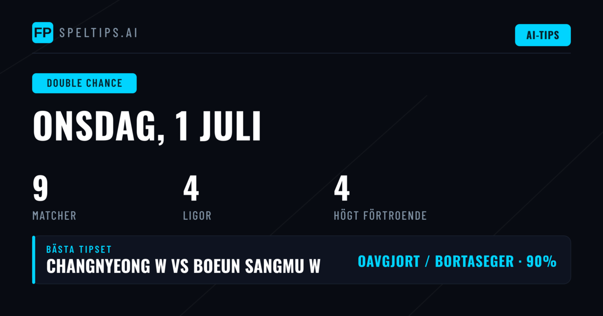Top DC Picks för 1 juli 2026