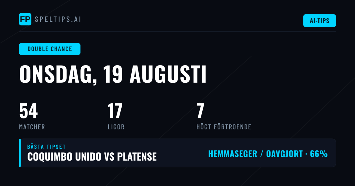 Topp DC-tips för 19 aug 2026