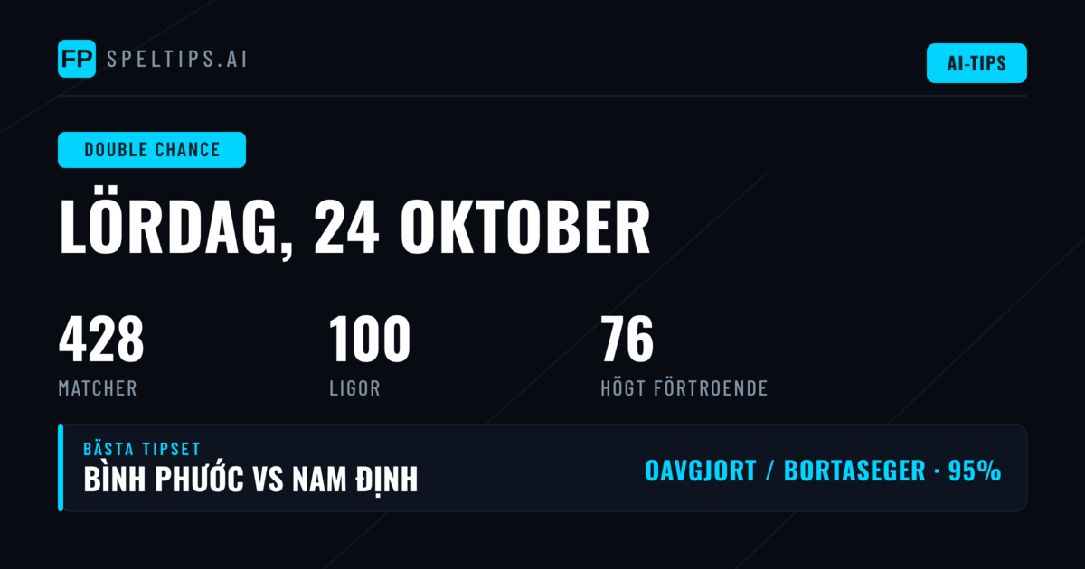 Bästa DC-val för 24 oktober 2026