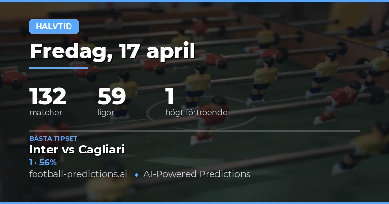 Halvleksspel 17 April 2026 – 132 matcher i fokus