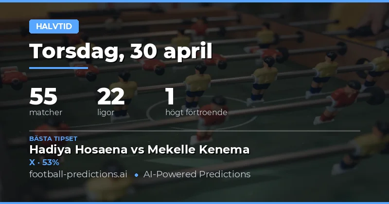 Halvtidsresultat Tips 30 April 2026