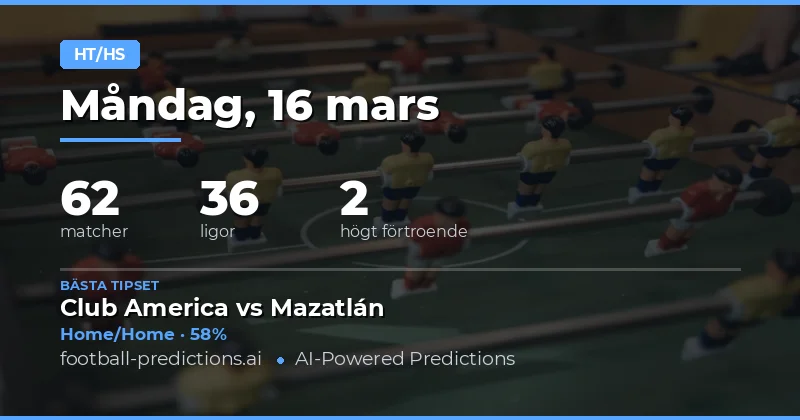 HT/FT Predictions 16 mars 2026