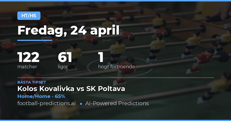 Expert HT/FT Predictions for 24 April 2026