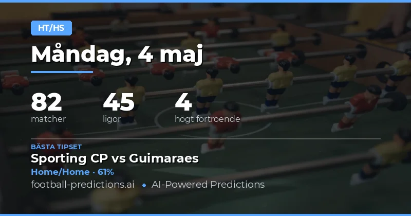 Halvtid/Sluttid Spelguide för 4 Maj 2026