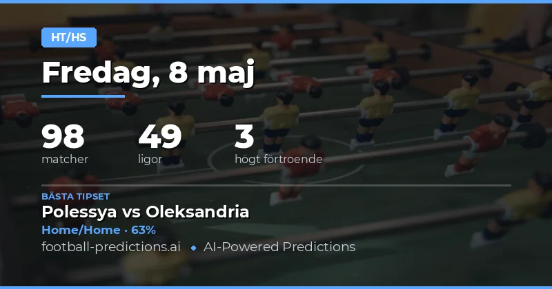 Din guide till halvtid/sluttid betting 8 maj 2026