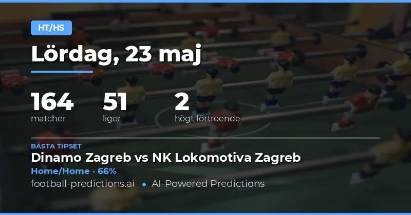 Din Guide till Halvtid/Fulltid Spel den 23 Maj 2026