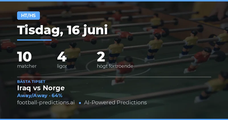 HT/FT-marknaden den 16 juni 2026: En strategisk översikt