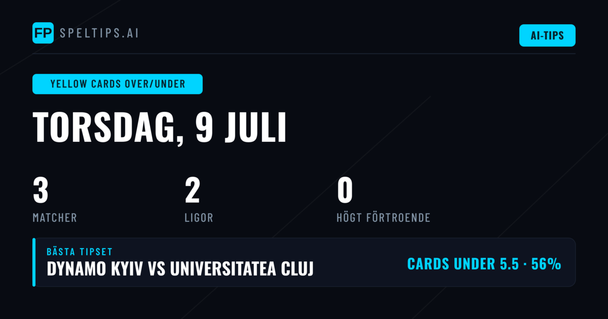 Gula kort-prognoser inför dagens matcher