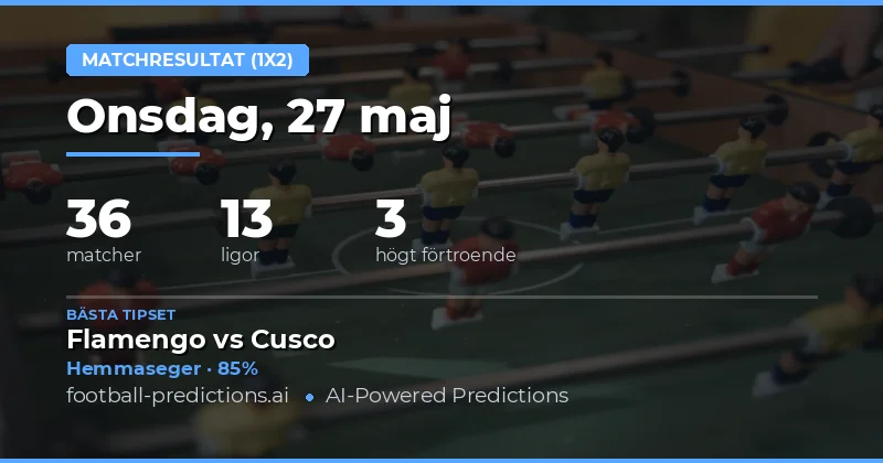 Fotbollstips och 1X2-prognoser för söndagen