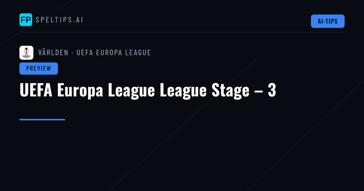 UEFA Europa League League Stage – 3