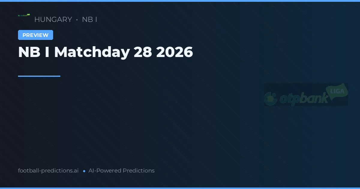 NB I Matchday 28 2026