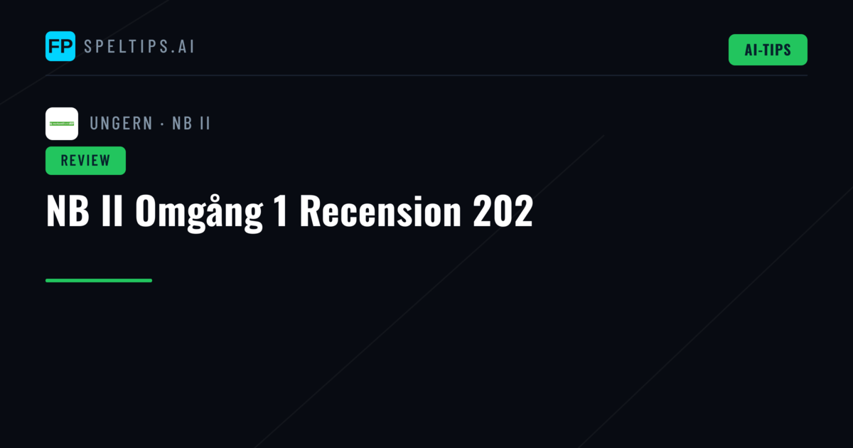 NB II Omgång 1 Recension 202
