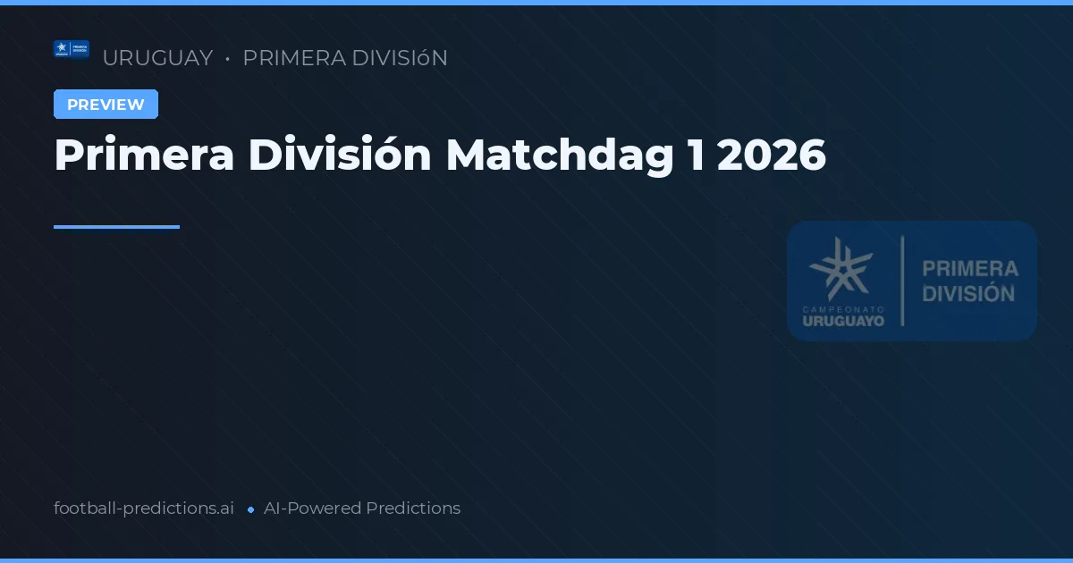 Primera División Matchdag 1 2026