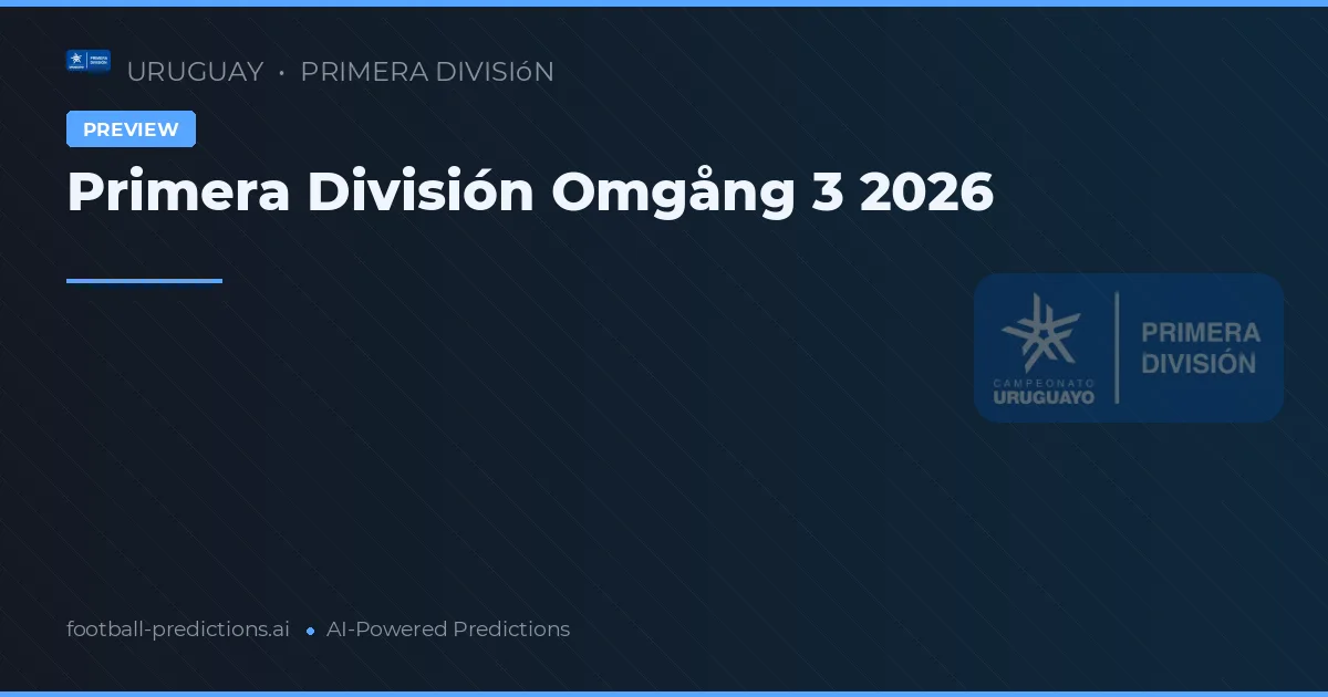 Primera División Omgång 3 2026