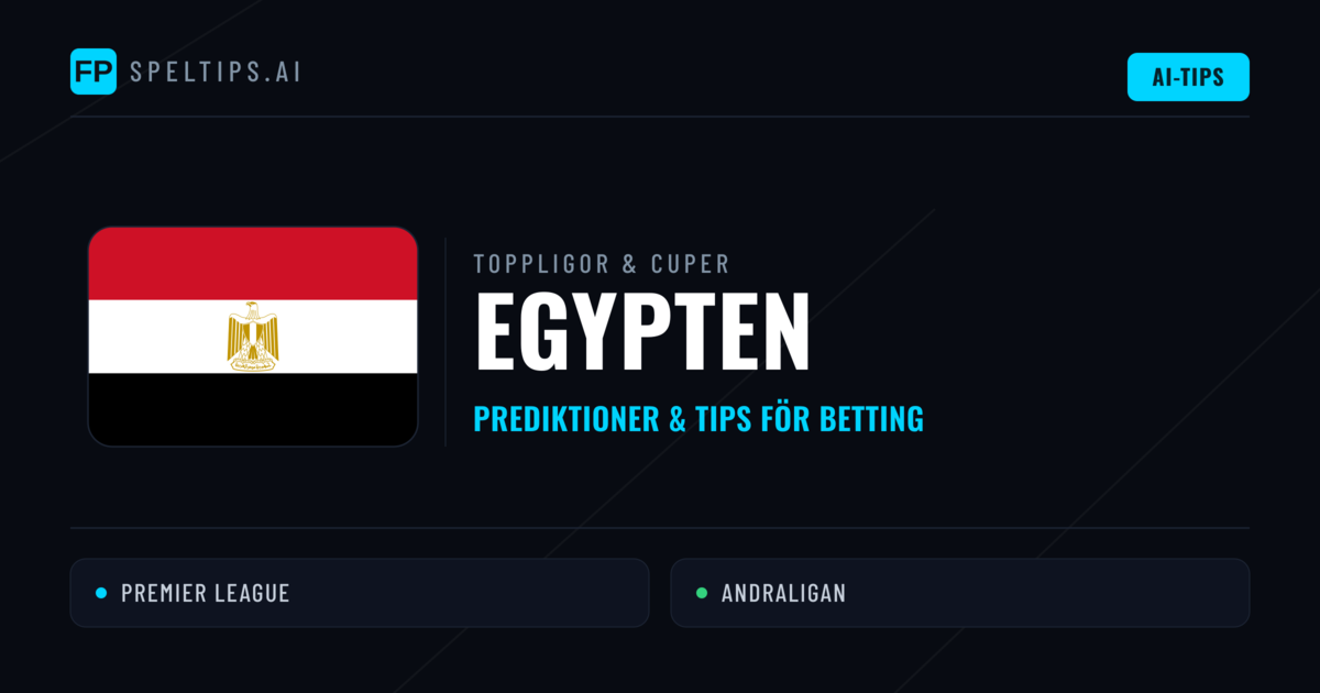 Egypten Speltips & Prognoser