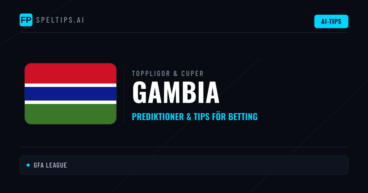 Gambia Speltips & Prognoser