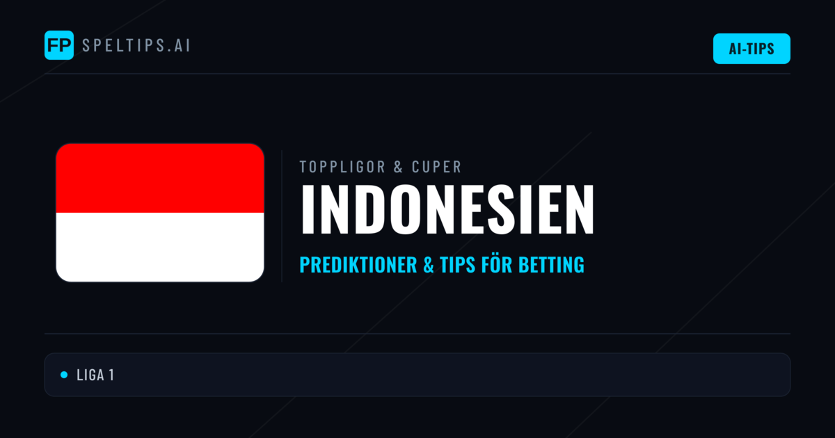 Indonesien Speltips & Prognoser