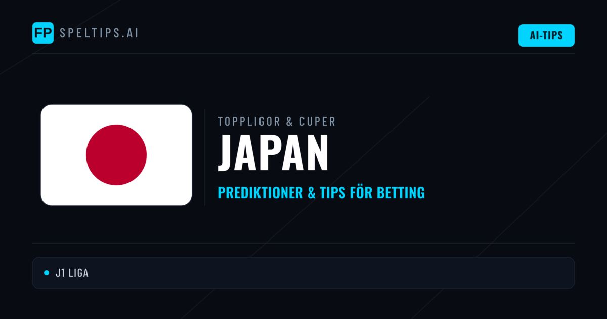 Japan Speltips & Prognoser