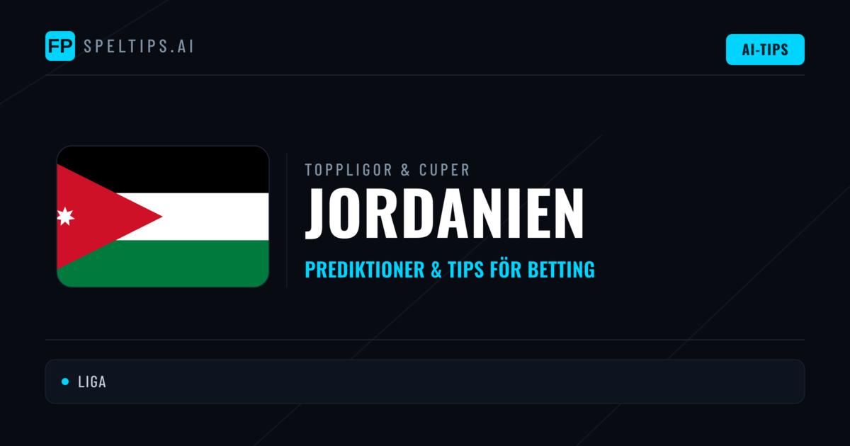 Jordanien Speltips & Prognoser