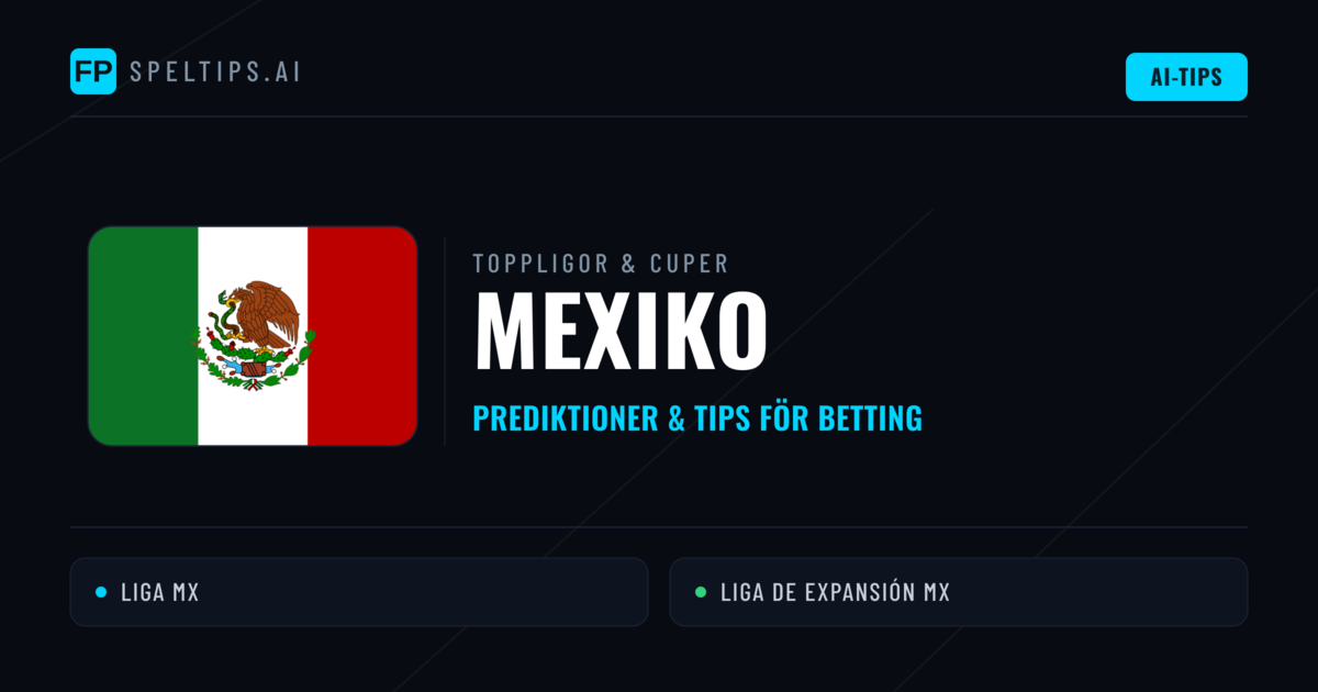 Mexiko Speltips & Prognoser