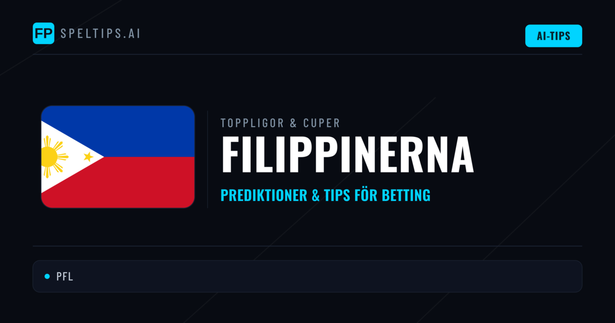 Filippinerna Speltips & Prognoser