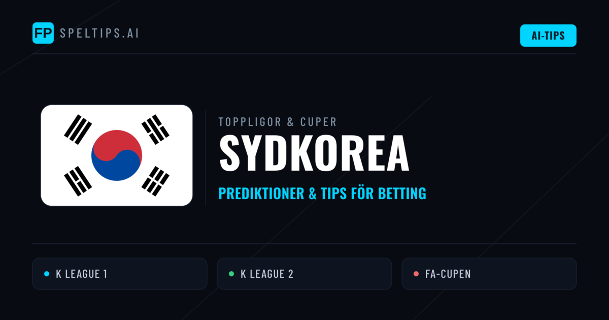 Sydkorea Speltips & Prognoser