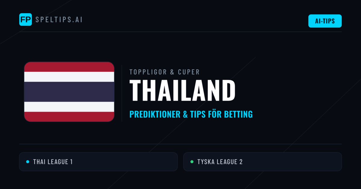 Thailand Speltips & Prognoser