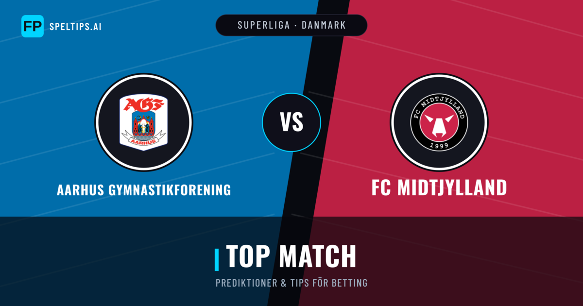 Aarhus Gymnastikforening vs FC Midtjylland Prognoser & Statistik
