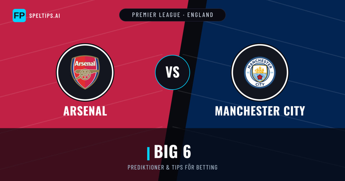 Arsenal vs Manchester City Prognoser & Statistik