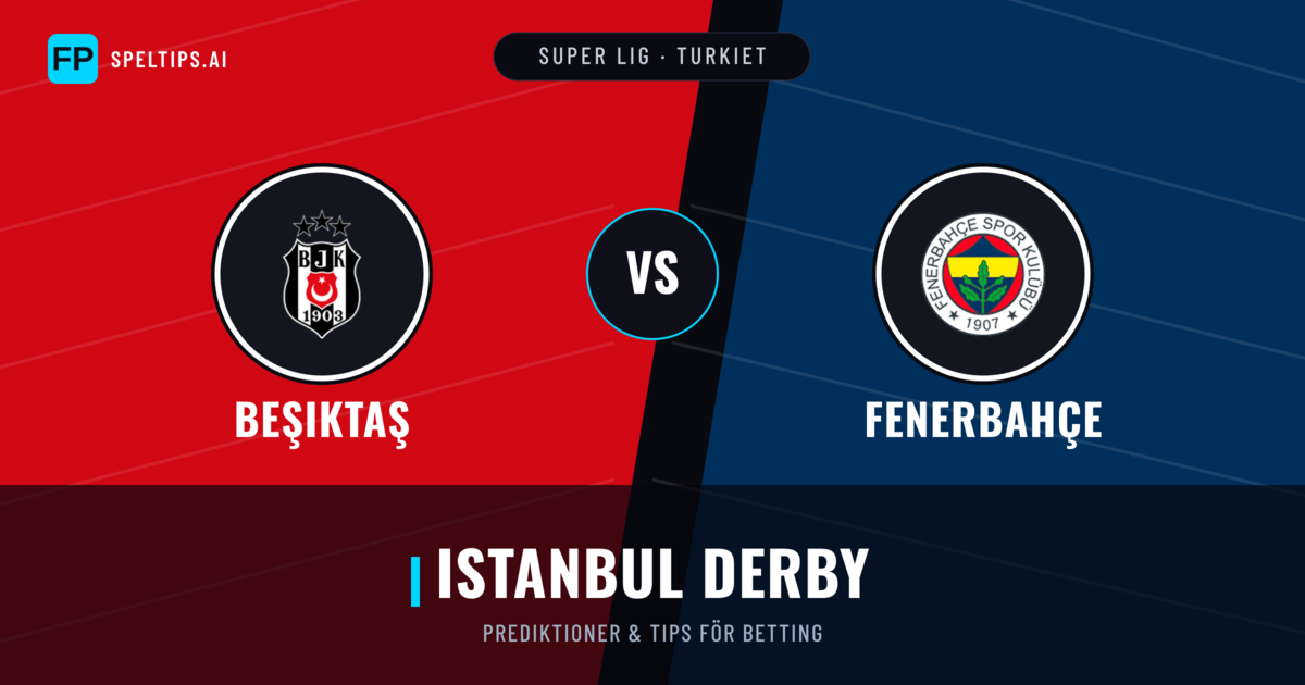 Beşiktaş vs Fenerbahçe Prognoser & Statistik