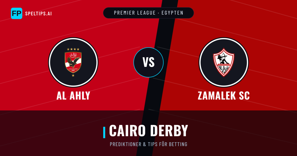 Al Ahly vs Zamalek SC Prognoser & Statistik