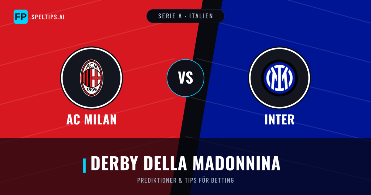 AC Milan vs Inter Prognoser & Statistik