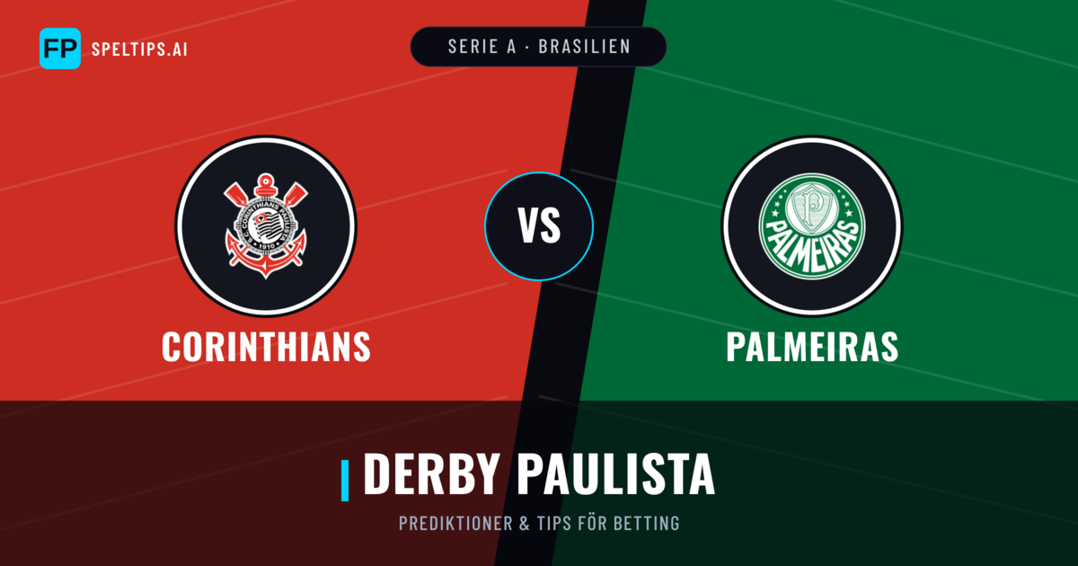 Corinthians vs Palmeiras Prognoser & Statistik