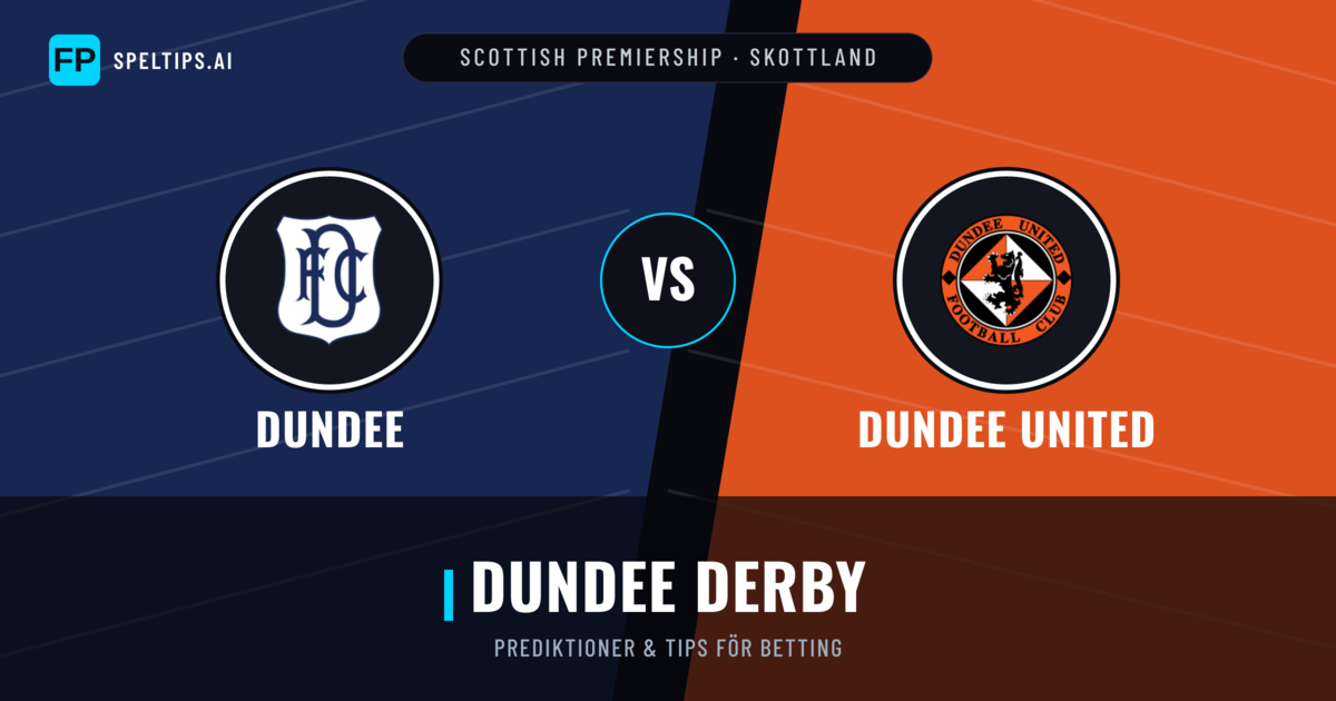 Dundee vs Dundee United Prognoser & Statistik