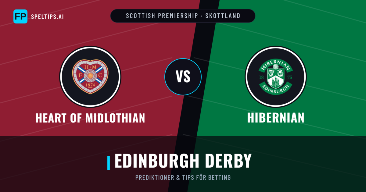 Heart of Midlothian vs Hibernian Prognoser & Statistik