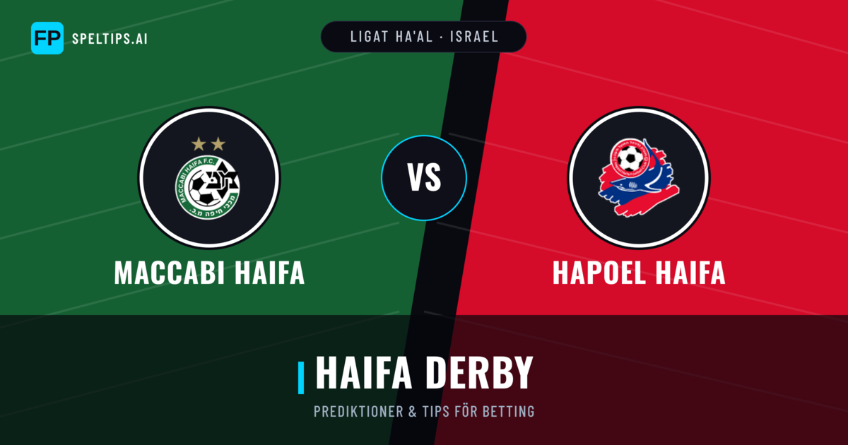 Maccabi Haifa vs Hapoel Haifa Prognoser & Statistik